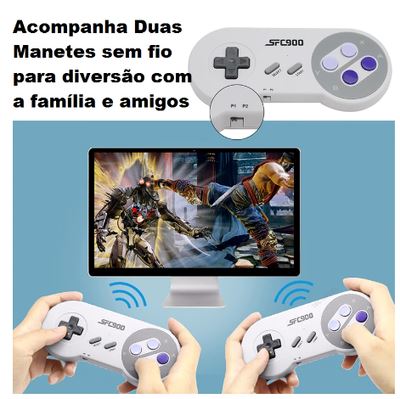 Super Game Stick Retrô com 4500 jogos nostálgicos